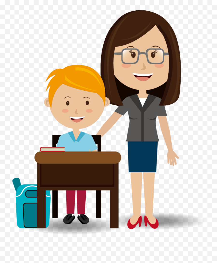 Transparent Background Clipart Teacher - Teacher And Student Clip Art Png,Teacher Clipart Png