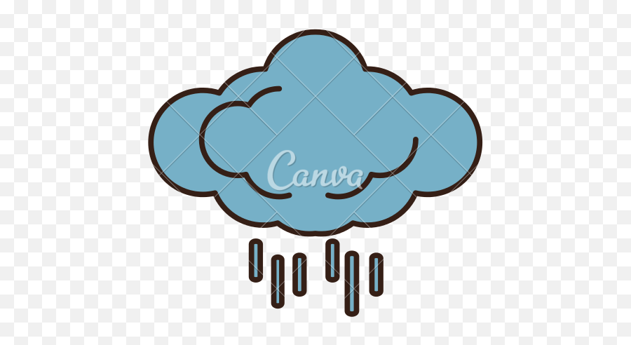 Rain Cloud Icon Simple Style Royalty - Canva Png,Cloud Icon Vector Free