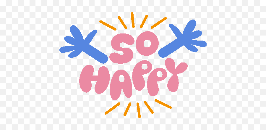 So Happy Blue Excited Hands And Exclamation Lines Around In Pink Bubble Letters Gif - Sohappy Blueexcitedhandsandexclamationlinesaroundsohappyinpinkbubbleletters Excited Discover U0026 Share Dot Png,Mumble Icon