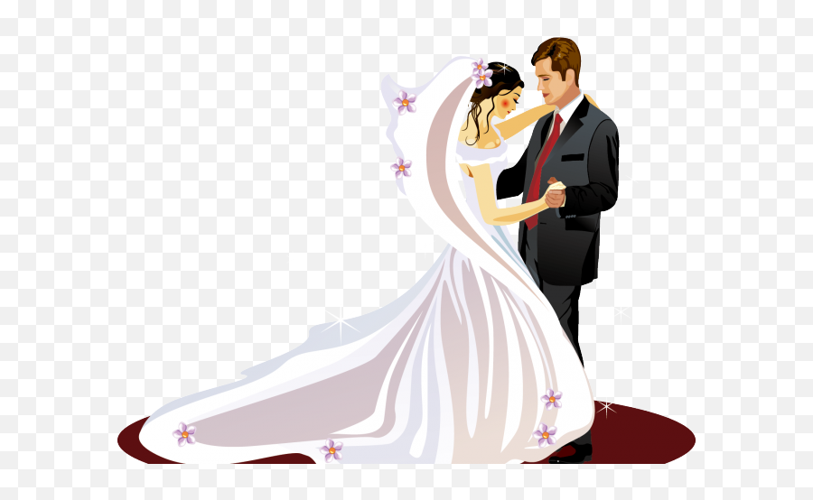 Bride Clipart Ballroom Dress - Wedding Couple Clipart Png Happy Marriage Anniversary Couple,Married Couple Png