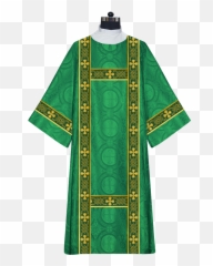 Deacon Dalmatics Vestment With Lace - png