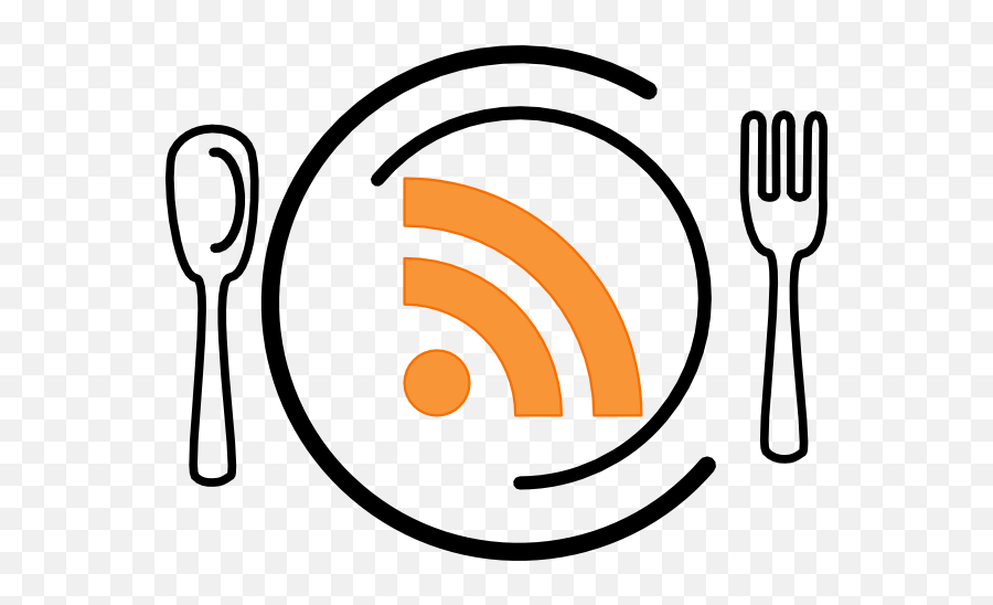 Rss Feed Icon Plate Clip Art - Vector Clip Art Meal Clipart Png,Rss Feed Icon