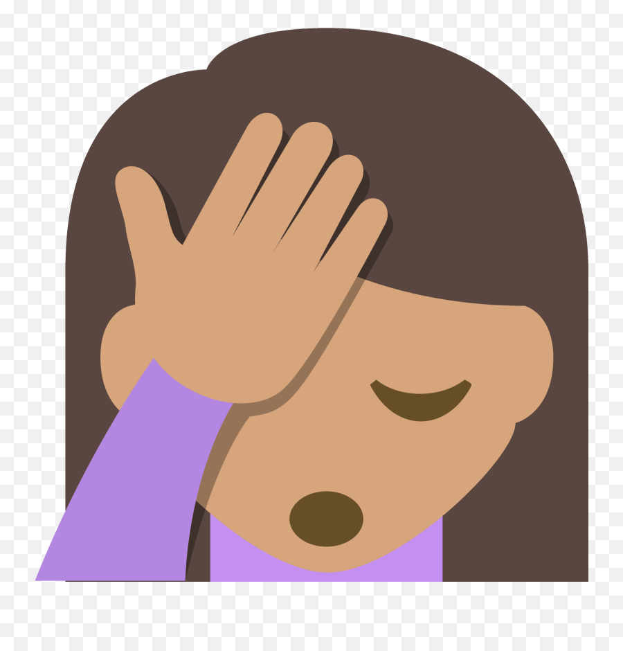 Person Facepalming Emoji Clipart Free Download Transparent - Person Facepalming Emoji Png,Facepalm Icon