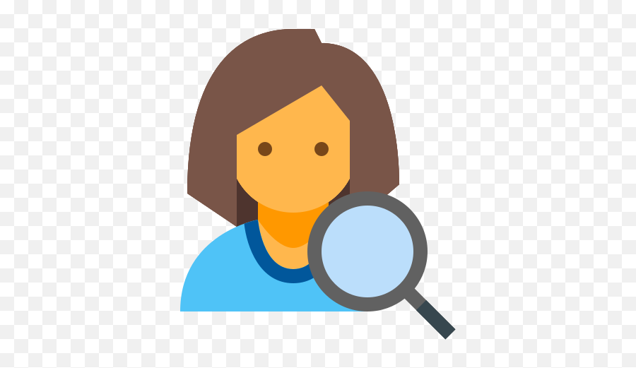 Find User Female Icon In Color Style - Person Icon Clipart Png,Magnifying Glass Icon Flat