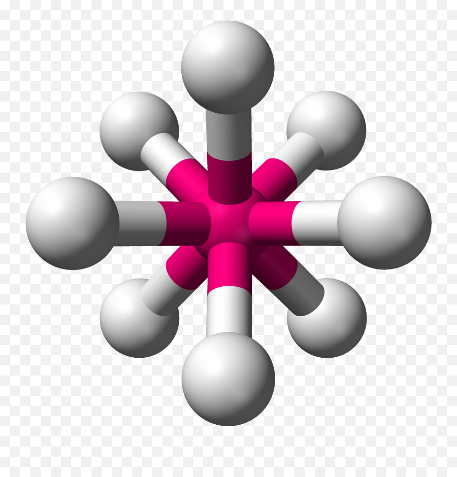 3d Atom Png 3 Image - Square Antiprismatic Molecular Geometry,Atom Png