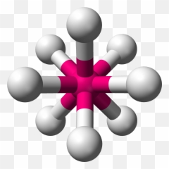 3d Atom Png 3 Image - Square Antiprismatic Molecular Geometry,Atom Png
