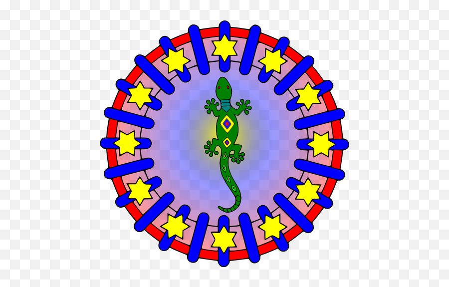 Iguana In A Mandala Vector Clip Art Public Domain Vectors Png Icon