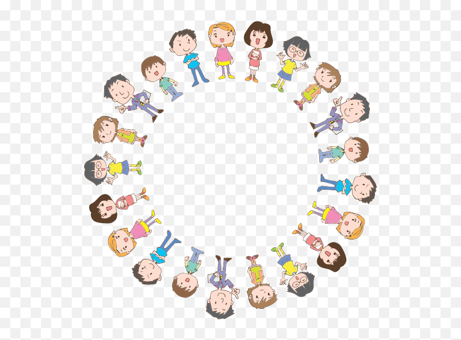 Kids In Circle Vector Image - Kids Circle Png,Circle Vector Png