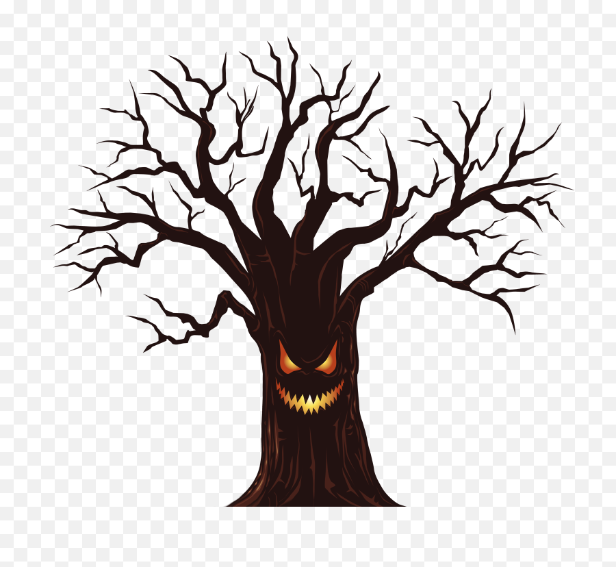 Halloween Spooky Tree Png Clipart Image - Spooky Tree Png,Creepy Tree Png