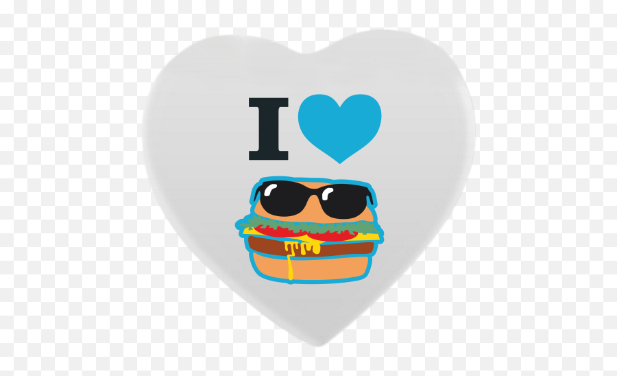 Love Hamburger Custom Heart Shaped Magnet With Photo - Heart Png,Cheeseburger Transparent