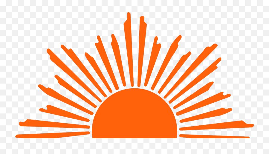 Sun Logo Png 8 Image - Half Sunshine Clipart Black And White,Sun Logo Png