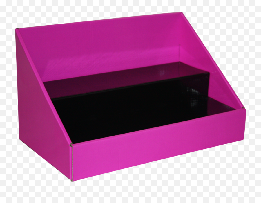 Cardboard Counter Display - Pink With Black Insert Drawer Png,Cardboard Png