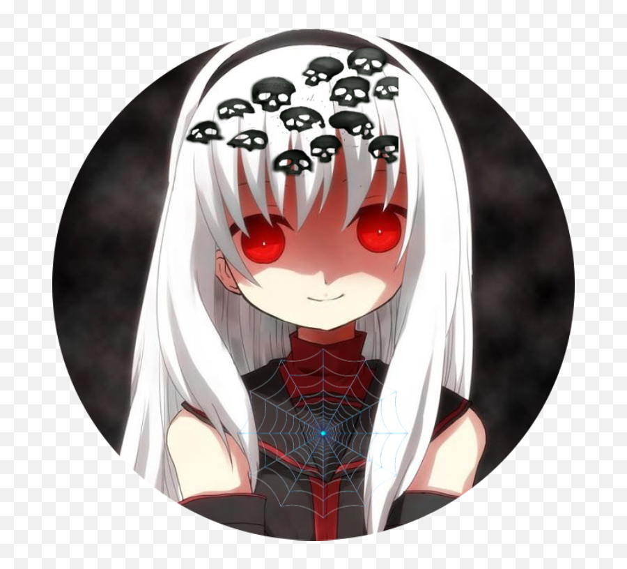 Dark Creepy Anime Icon Horror Scary - Cute Scary Anime Girl Png,Creepy Eyes Transparent