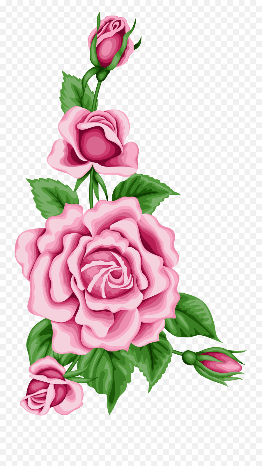 Roses Decoration Png Clipart Image Flower - Rose Flower Border Clipart,Decoration Png