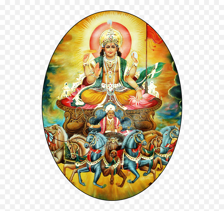 Download Surya Dev Png - Lord Surya On The Seven Horse Lord Surya,Chariot Png