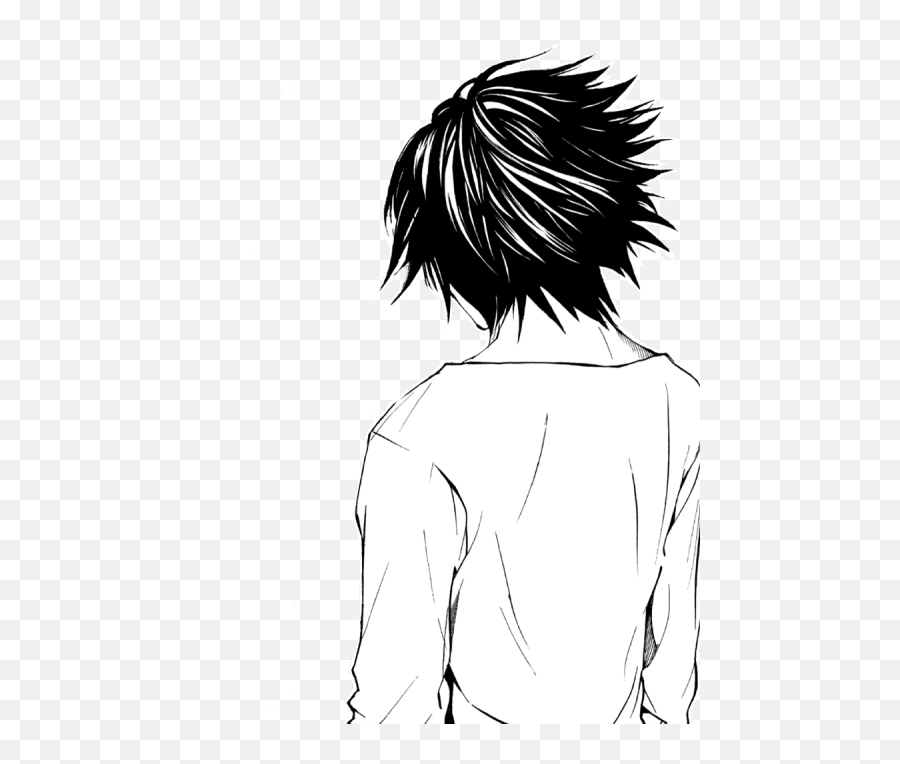 Deidarx Death Note L Anime Character Drawing - L Death Note Preto E Branco Png,L Logo Death Note