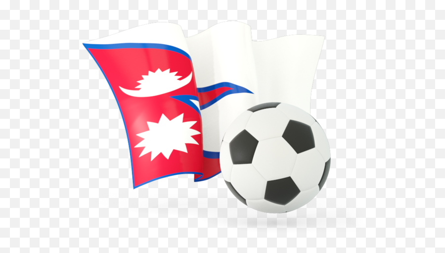 Nepal Flag Football Clipart - Full Size Clipart 747260 Nepali Flag Waving Gif Png,Football Clipart Png