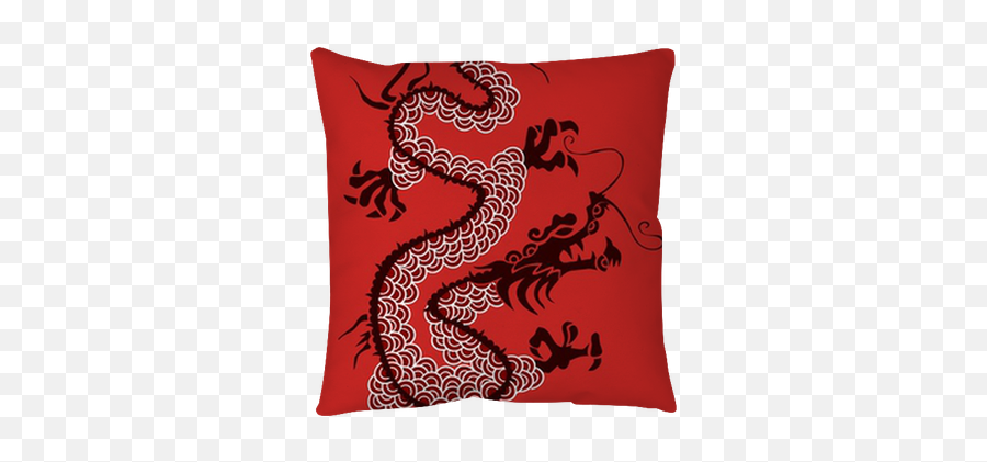 Chinese Red Dragon Vector Silhouette Floor Pillow U2022 Pixers - We Live To Change Ponce De Leon Inlet Lighthouse Museum Png,Dragon Silhouette Png