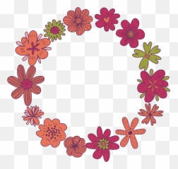 Flower Wreath Drawing - Transparent Drawn Crown Flowers Png