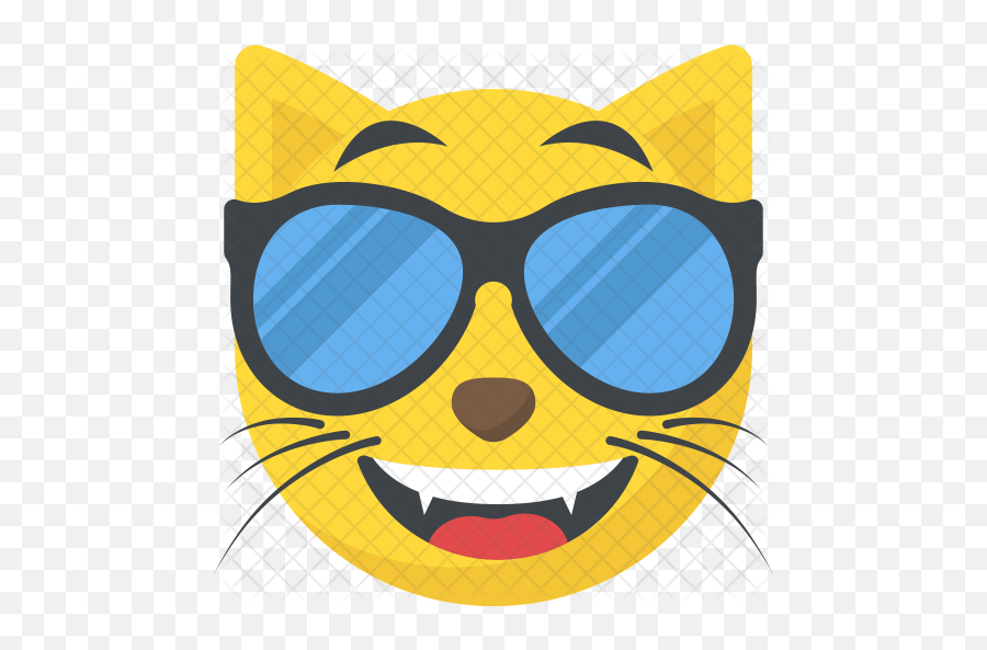 Cool Cat Emoji Icon Of Flat Style - Cat With Sunglasses Emoji Png,Cool Emoji Png