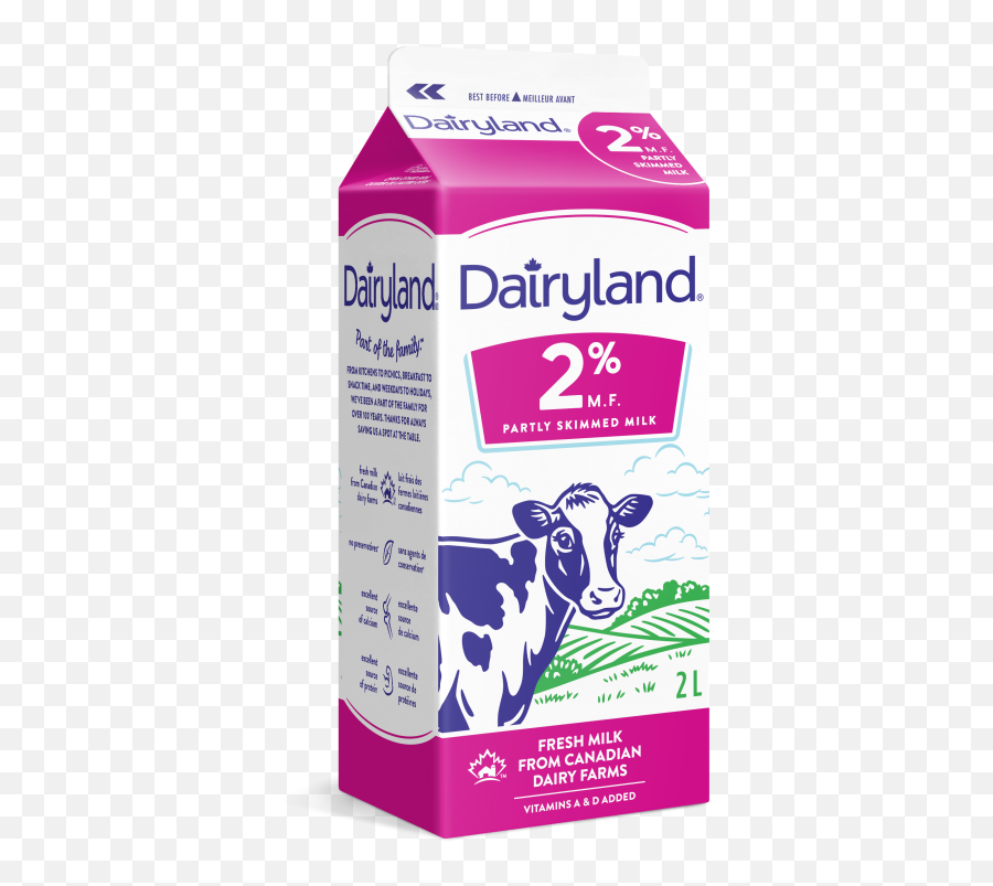 Dairyland 2 Partly Skimmed Milk - 2 Litre Carton Dairyland 2 Milk Png,Milk Carton Png