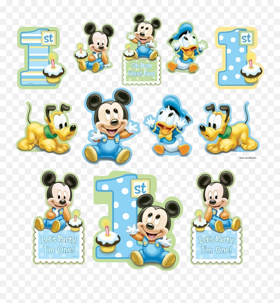 Friends Baby Clipart Png - 1st Birthday Baby Mickey Mouse,Friends Clipart Png