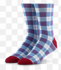 Download Hd Window Pane Dress Socks Pink U0026 Blue - Sock Unisex Png,Sock Png