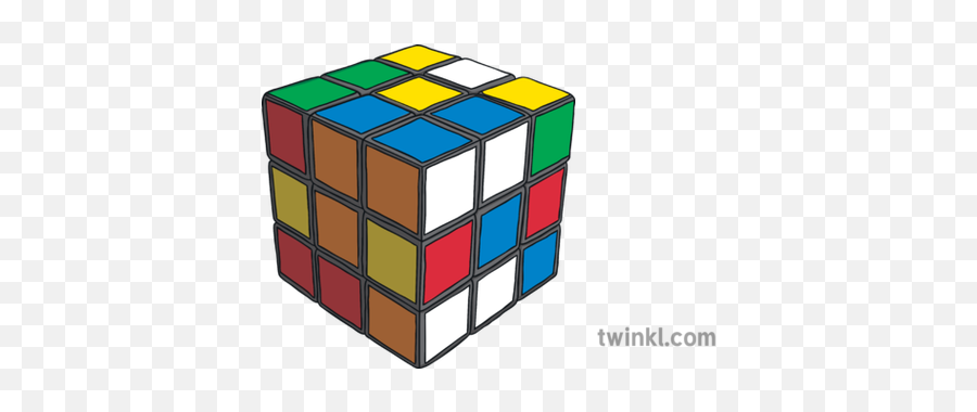 Rubiks Cube Game Puzzle Ks1 Illustration - Twinkl Running Child Illustration Png,Rubik's Cube Png