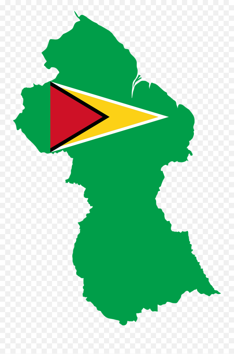 Guyana Flag Map - Alliance For Change Guyana Png,Guyana Flag Png