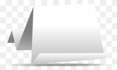 White Folded Paper Banner - Papel Doblado Png