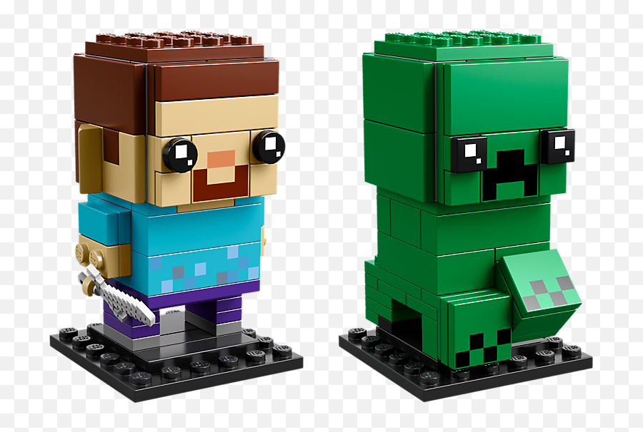 Download Steve U0026 Creeper - Lego 41612 Full Size Png Image Lego Brickheadz Minecraft,Steve Buscemi Png
