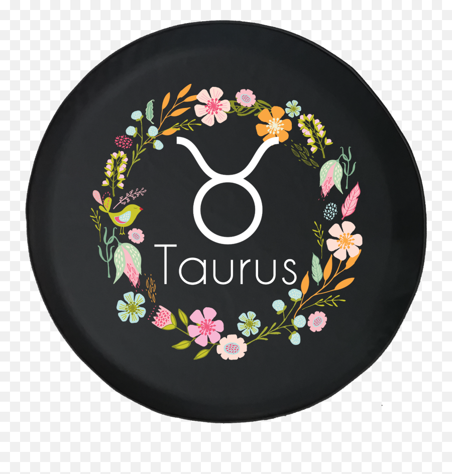 Taurus Horoscope Flowers Adventure Offroad 4x4 Jeep Spare Tire Cover Fits Rv U0026 More 28 Inch - Walmartcom Decorative Png,Taurus Icon