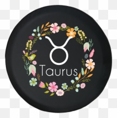 Taurus Horoscope Flowers Adventure Offroad 4x4 Jeep Spare Tire Cover Fits Rv U0026 More 28 Inch - Walmartcom Decorative Png,Taurus Icon