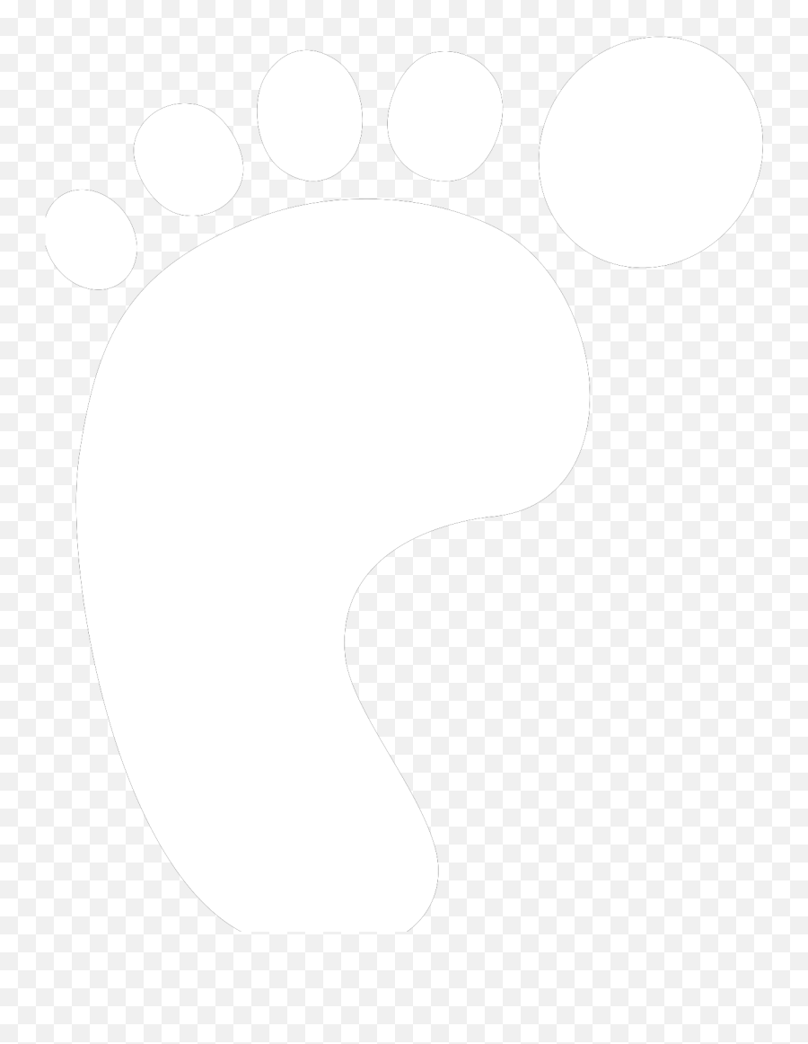 Baby Footprint In White Svg Vector - White Footprint Png,Baby Footprint Icon