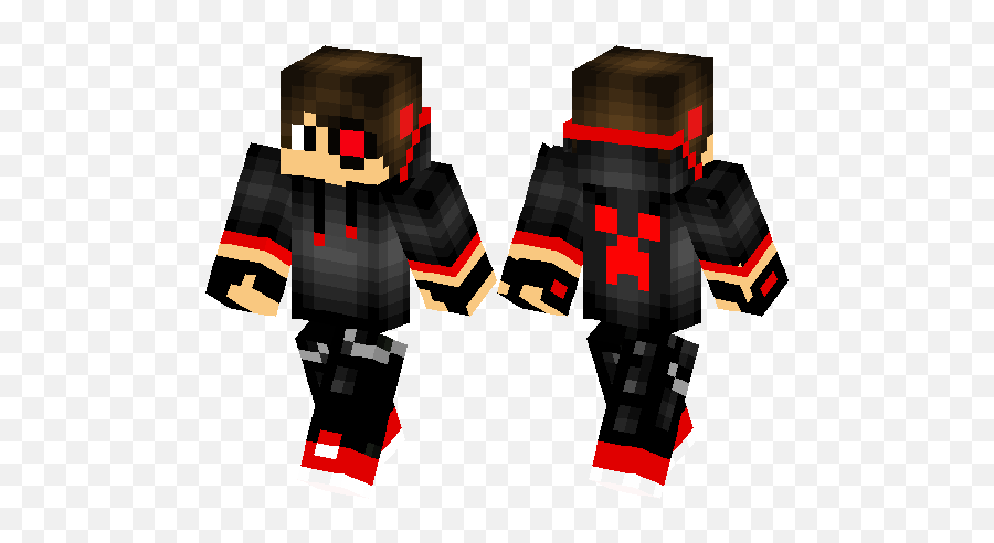 Download Minecraft Skin Cool Red Boy - Full Size Png Image Hoodie Minecraft Skin Boy,Cool Png Images