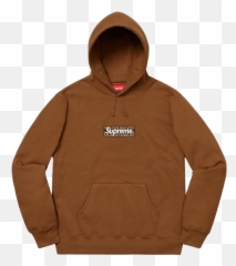 Bandana Box Logo Hooded Sweatshirt Brown - Supreme Box Logo Bandana Png,Supreme Box Logo Png