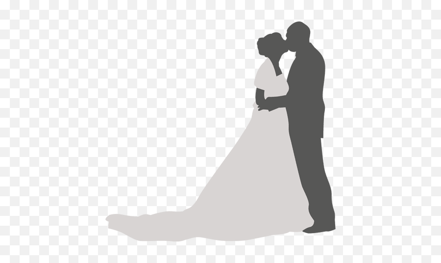 Kissing Wedding Couple Silhouette - Wedding Png,Married Couple Png