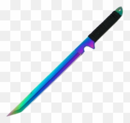 Download Rainbow Sword - PNG Image with No Background Knife