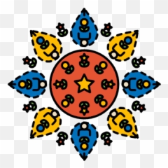 Diwali Festival Lights Rangoli Icon - Colourful png