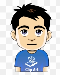Download Free Funny Vector Portrait Image Icon - Straight Hair Boy Clipart png