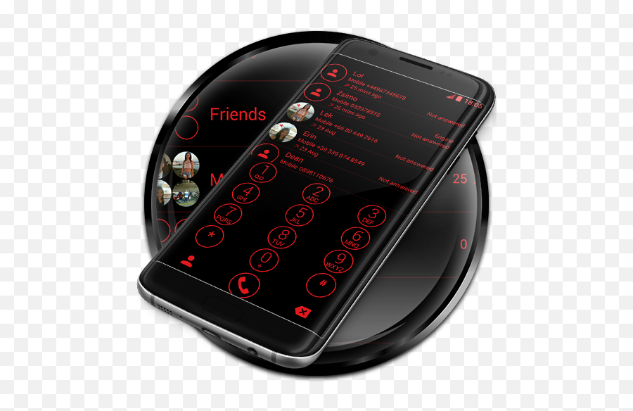 Dialer Circle Black Red Theme U2013 Applications Sur Google Play - Dot Png,Lol Silver Icon