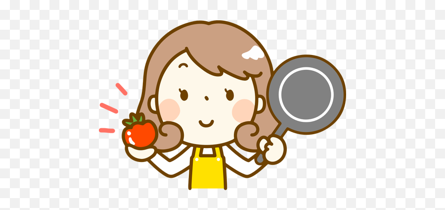 Frying Pan And Tomato Public Domain Vectors - Oksmith Clipart Png,Frying Pan Vector Icon