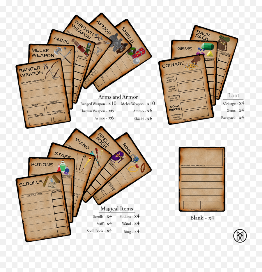 Get Your Loot Organized Writable Reusable Item Cards For Png Party Icon Dnd