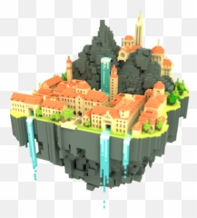 3d Model Floating Island Png Image - Voxel Graphic,Floating Island Png