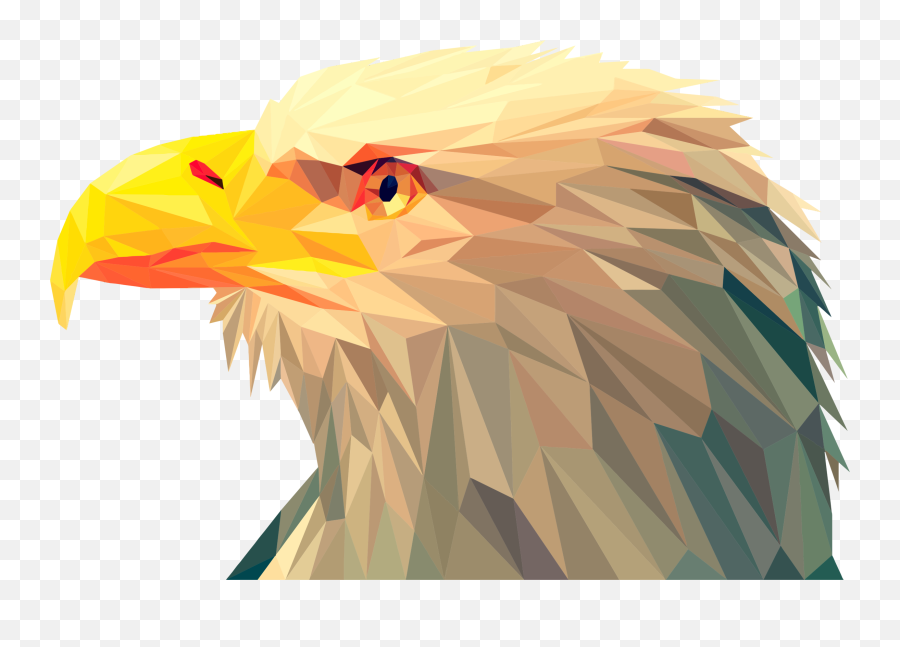 Low Poly Bald Eagle Clipart Free Download Creazilla - Printable Paint By Numbers Download Png,Bald Eagle Transparent