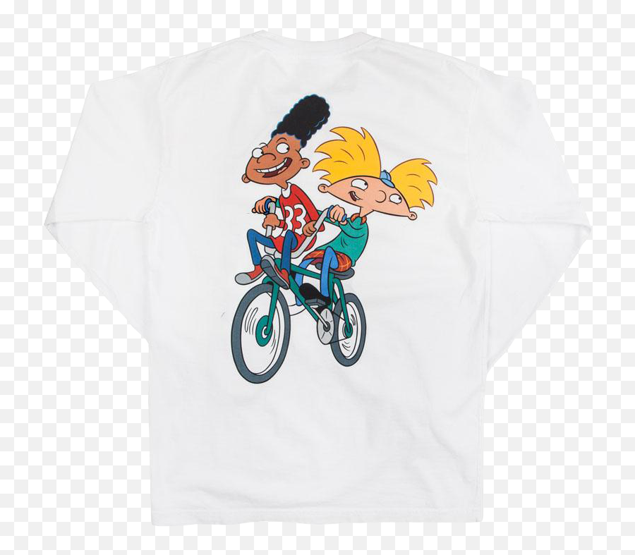 Hey Arnold Bike Long Sleeve - Hey Arnold On A Bike Shirt Png,Hey Arnold Png