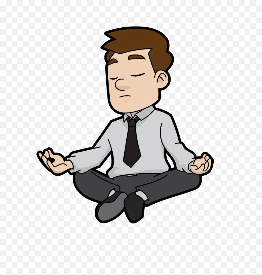 Filecartoon Meditating Mansvg - Wikimedia Commons Cartoon Meditating Png,Sitting Man Png