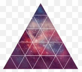 Geometric Geometricstickers Triangles Shapes Galaxy Spa - Galaxy Triangle Png