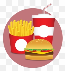 Hamburger Fast Food Junk - Cartoon Drawings png