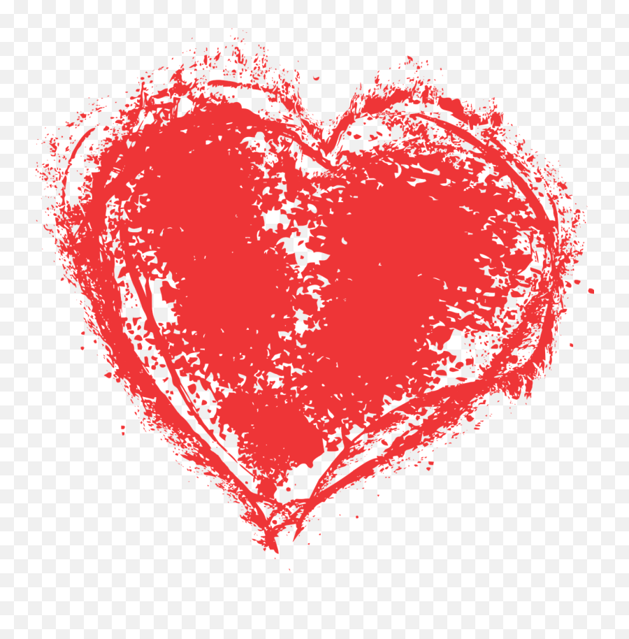Heart Paint Splatter Grunge - Free Vector Graphic On Pixabay Corazon Con Pintura Png,Heart Organ Png
